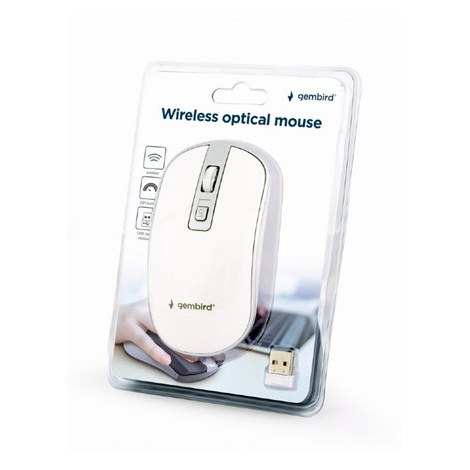 Gembird | Wireless Optical mouse | MUSW-4B-05 | Optical mouse | USB | White - 2